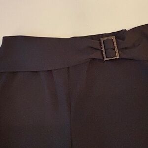 Joseph Ribkoff Pull On Stretchy Crepe Crop Pants with Self-Tie Sash / Size 10